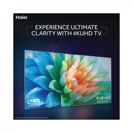 Haier 165 cm (65 inches) 4K Ultra HD Smart LED Google TV L65FG (Silver)